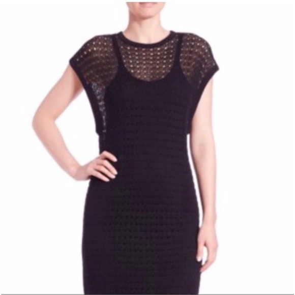 DKNY CROCHET OVERLAY MAXI DRESS - Picture 2 of 7